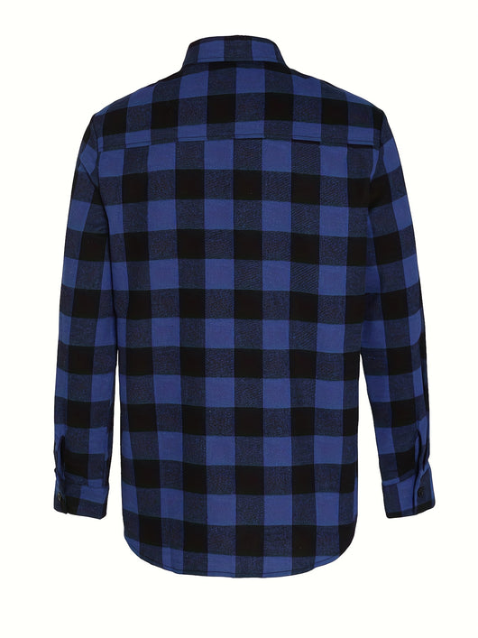 Camisa Casual de Cuadros para Adolescentes - Manga Larga - Image 4