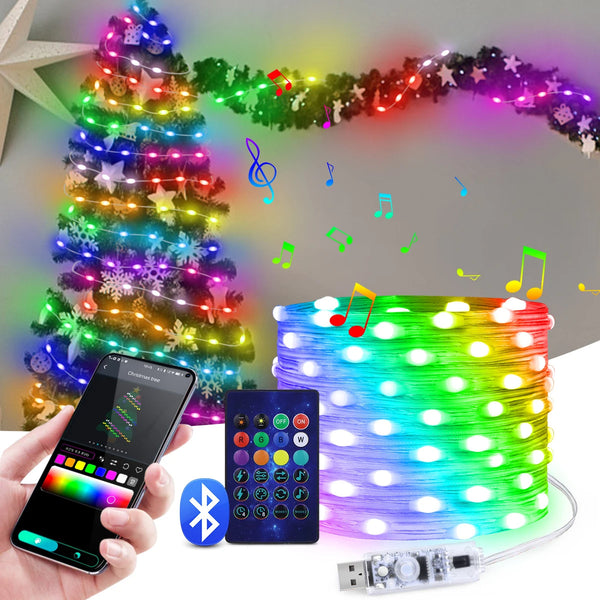 Guirnalda LED Inteligente Multicolor con Bluetooth y Control USB