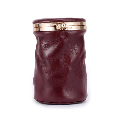 Bolsa de Cosméticos Retro Cuero Genuino Portátil - Image 8
