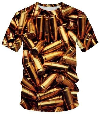 Camisetas Manga Corta Talla Grande Bullets - Sudaderas Cómodas para Hombre - Image 5