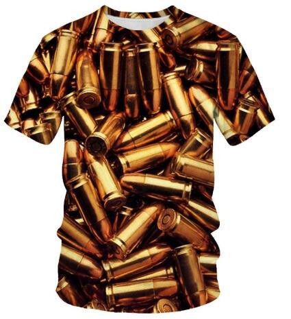Camisetas Manga Corta Talla Grande Bullets - Sudaderas Cómodas para Hombre - Image 5