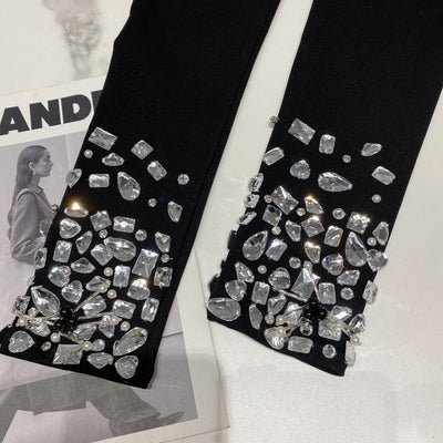Leggings Deportivos Ajustados con Strass Brillante y Cintura Elástica - Image 11