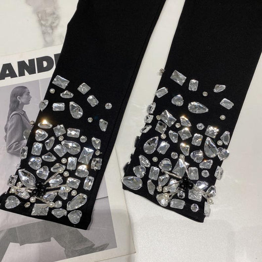 Leggings Deportivos Ajustados con Strass Brillante y Cintura Elástica - Image 11