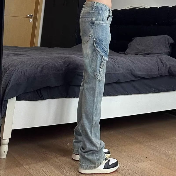 Pantalones de Trabajo Estilo Retro Americano para Hombre