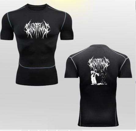 Playera Deportiva Elástica con Estampado 2D de Secado Rápido para Hombre - Image 14