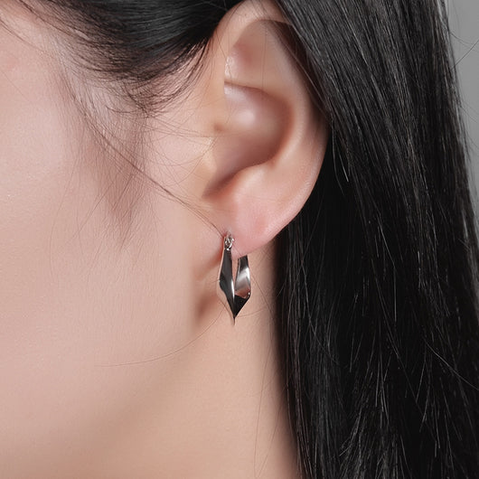 Aretes Plata Esterlina Retorcidos con Brillo - Image 10