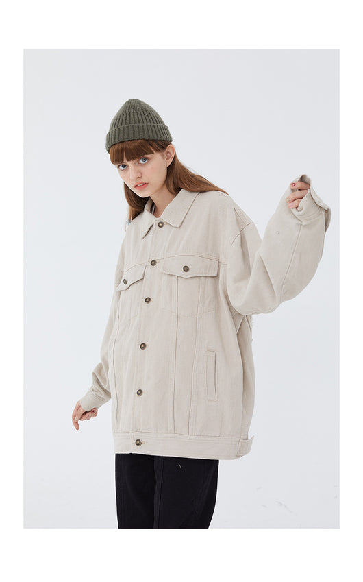 Chaqueta Suelta con Parches Retro - Image 9