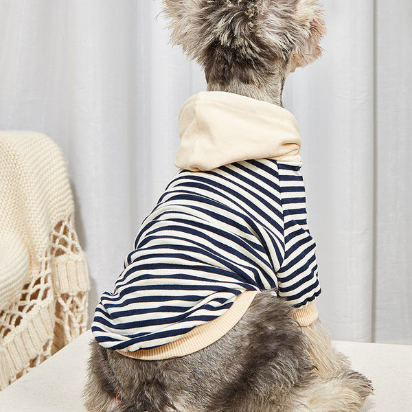 Suéter Rayado con Capucha para Perros - Ropa de Moda Canina