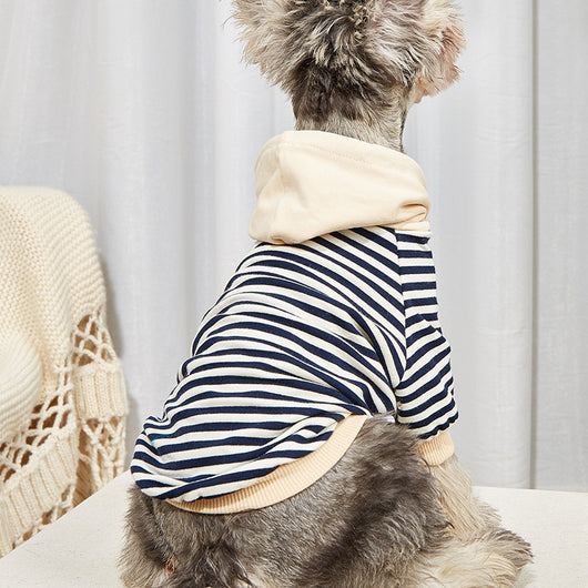 Suéter Rayado con Capucha para Perros - Ropa de Moda Canina - Image 2