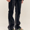 Pantalones Acampanados Hombre Deconstruidos con Detalles de Costura Splash Ink