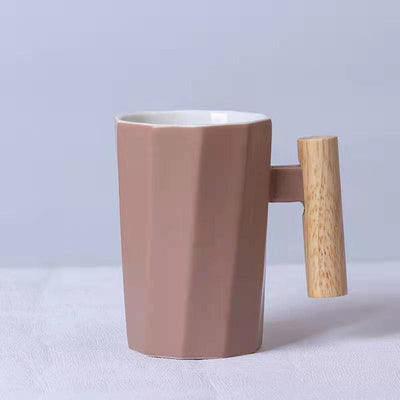 Taza de Cerámica Recta con Asa de Madera - Image 32
