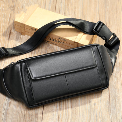 Bolso Pecho Diagonal de Cuero Oveja para Hombre Deportivo - Image 9
