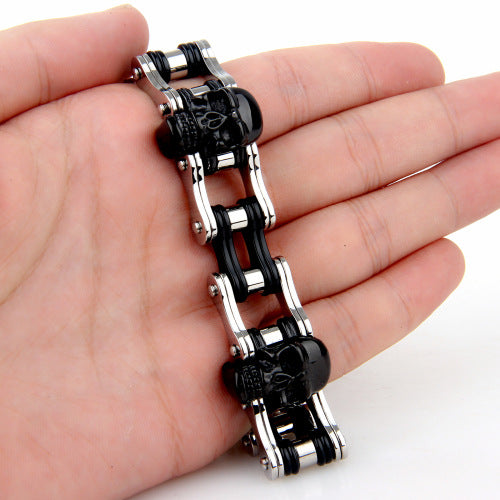 Pulsera de Acero Inoxidable con Calavera - Image 26