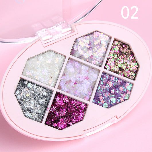 Paleta de Sombras Glitter de Siete Colores - Acabado Brillante Profesional - Image 5