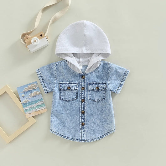Camisa Denim con Capucha para Niño - Image 2