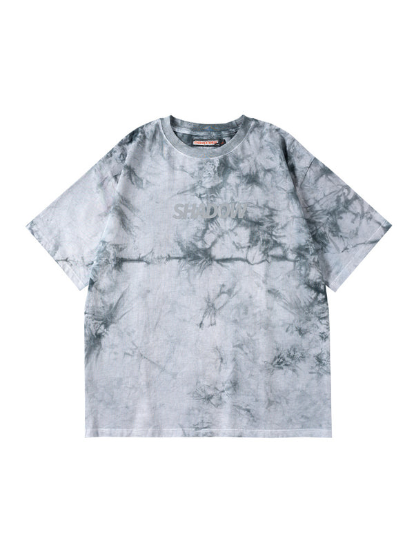 Playera Tie Dye Reflectante Moteada de Algodón Manga Corta Verano