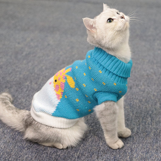 Suéter para Gato Multicolor con Cuello Solapa - Diseño Casual - Image 32