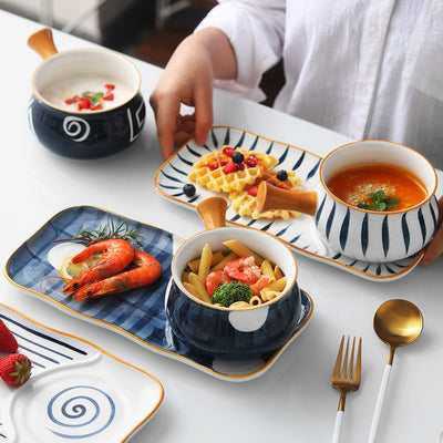 Tazón de Desayuno Japonés con Asa Pintada a Mano - Image 12