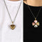 Collar Colgante Trébol de Cuatro Hojas Retro en Cobre Puro con Lazo Tridimensional