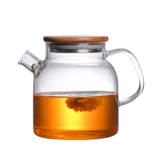 Tetera de Vidrio Borosilicato con Tapa de Bambú Resistente al Calor - Image 14