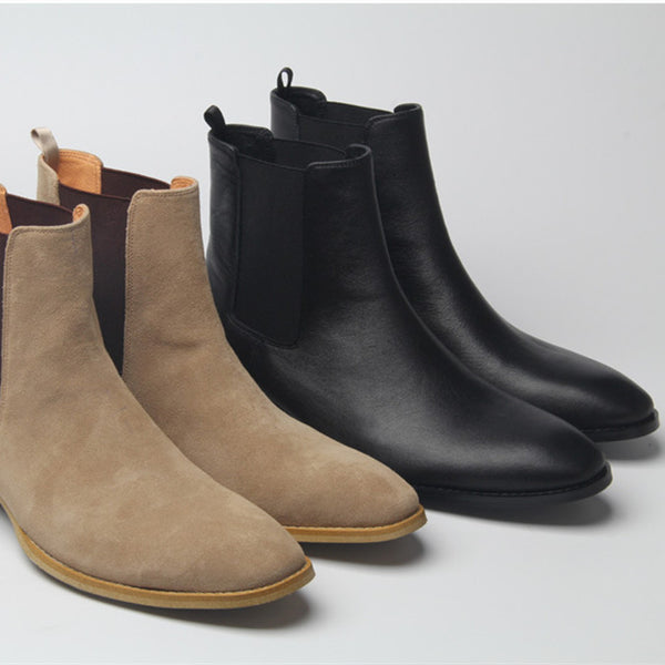 Botas Martin de Gamuza Punta Aguda con Elástico para Hombre