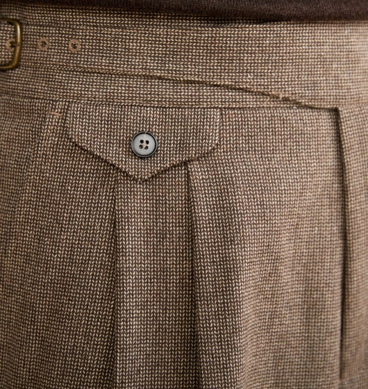 Pantalón Gurkha de Lana Casual Cintura Alta Corte Recto - Image 11
