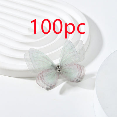 Diadema Tocado Mariposa con Malla Floral Doble Capa Diamante - Image 10