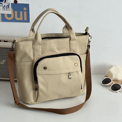 Bolsa de Hombro Portátil Versátil en Pana - Image 7