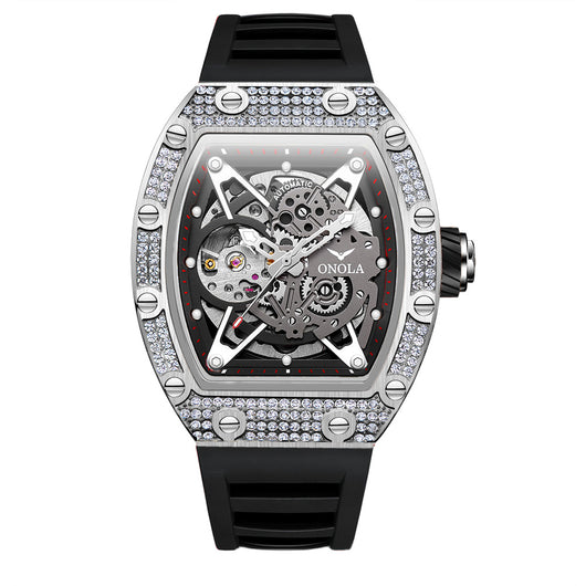 Reloj Automático Mecánico para Hombre con Cristales Engastados - Image 8