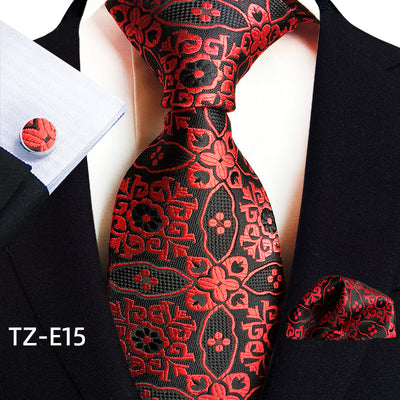 Set de 3 Piezas: Corbata Paisley, Pañuelo de Bolsillo y Gemelos - Image 20