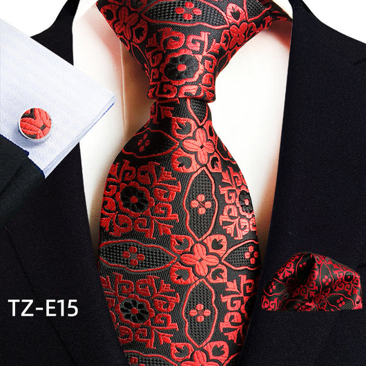 Set de 3 Piezas: Corbata Paisley, Pañuelo de Bolsillo y Gemelos - Image 20