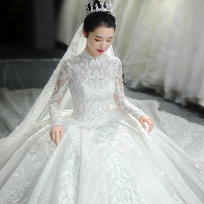 Vestido de Novia Lujo Cielo Estrellado para Sendero - Image 5