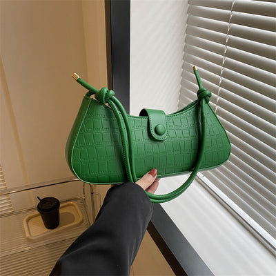 Bolso de Hombro Minimalista con Patrón de Piedra - Image 3