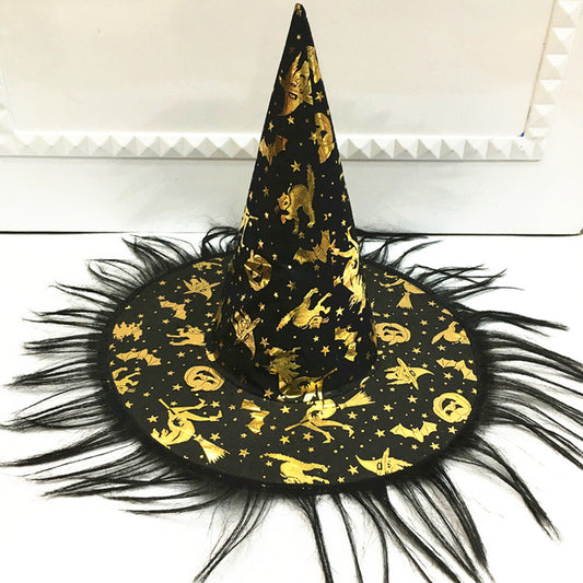 Sombrero de Bruja Calabaza para Halloween - Disfraz Mago y Mascarada