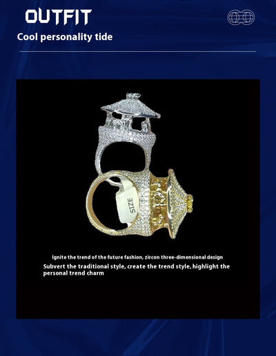 Anillo Hip Hop Personalizado con Accesorios para Orejas - Image 9