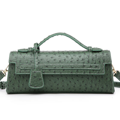 Bolso Bandolera de Cuero Texturizado Avestruz - Image 7