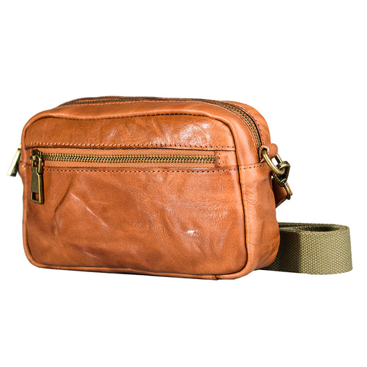 Bolsa Bandolera de Cuero Genuino Hecha a Mano para Hombre Joven - Image 8