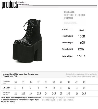 Botas Dr Martens Gothic Ultra Altas con Suela Gruesa y Diseño de Telaraña - Image 6