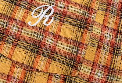 Camisa Cuadros Amarilla con Bordados y Manga Corta - Image 9