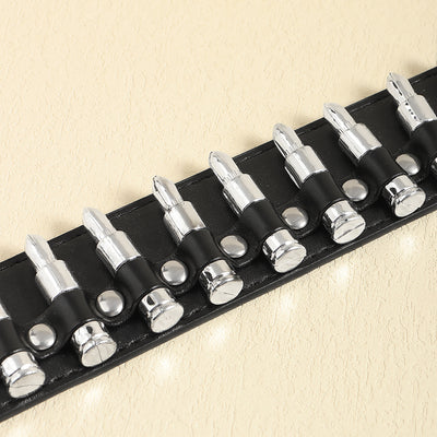 Cinturón Punk Rock con Remaches Balas Negro Unisex - Accesorios Hip-hop de Moda - Image 21