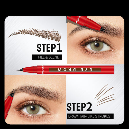 Lápiz Delineador de Cejas Doble Punta con Crema Moldeadora - Image 4