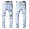 Jeans Azul Claro con Roturas Desgarradas