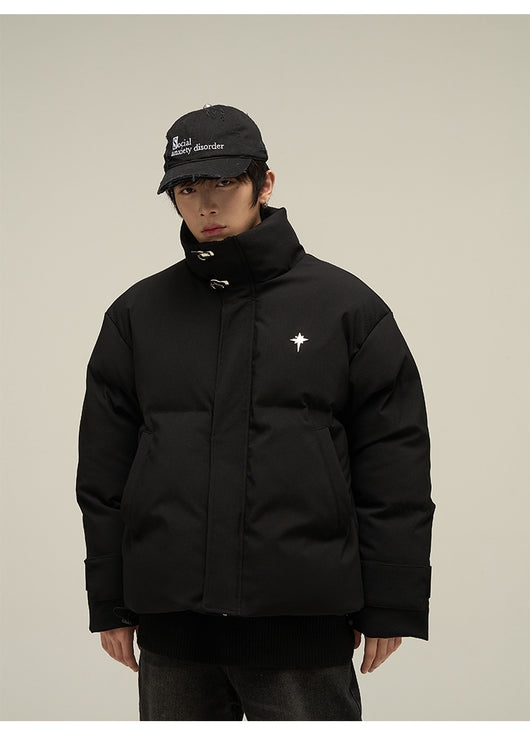 Chaqueta Acolchada de Algodón Estilo Retro Americano para Hombre - Image 13