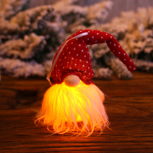 Gnomo Navideño Forestal con Luz LED - Adorno Colgante para Árbol - Image 12