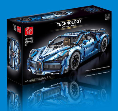 Auto Deportivo Azul Púrpura de Alto Nivel - Set de Bloques de Construcción - Image 5