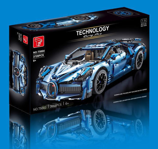 Auto Deportivo Azul Púrpura de Alto Nivel - Set de Bloques de Construcción - Image 5