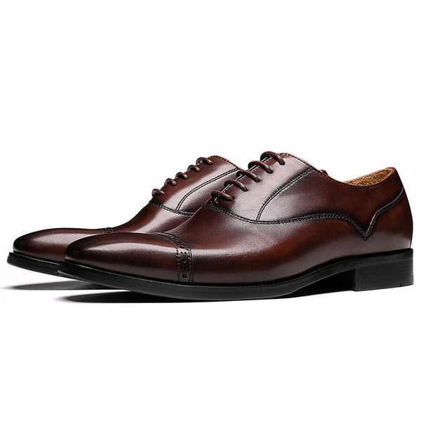 Zapatos Oxford de Cuero Genuino Transpirables para Hombre - Confección Artesanal