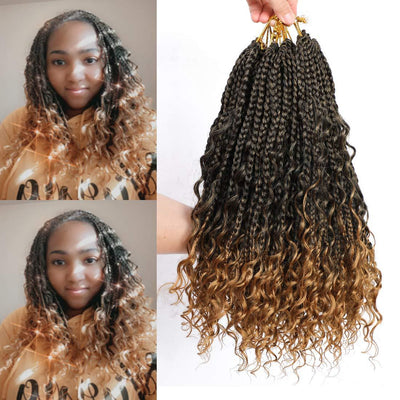 Peluca de Cabello Sintético con Trenzas de Tres Hilos - Image 10