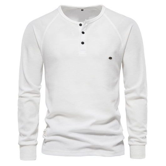Henley Casual de Manga Larga para Hombre - Base Layer Versátil - Image 3