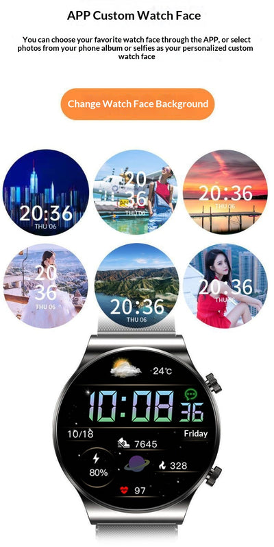 Reloj Inteligente Deportivo con Llamadas Bluetooth, Monitor de Frecuencia Cardíaca y Glucosa - Image 28